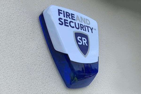 A SR Fire & Security intruder alarm